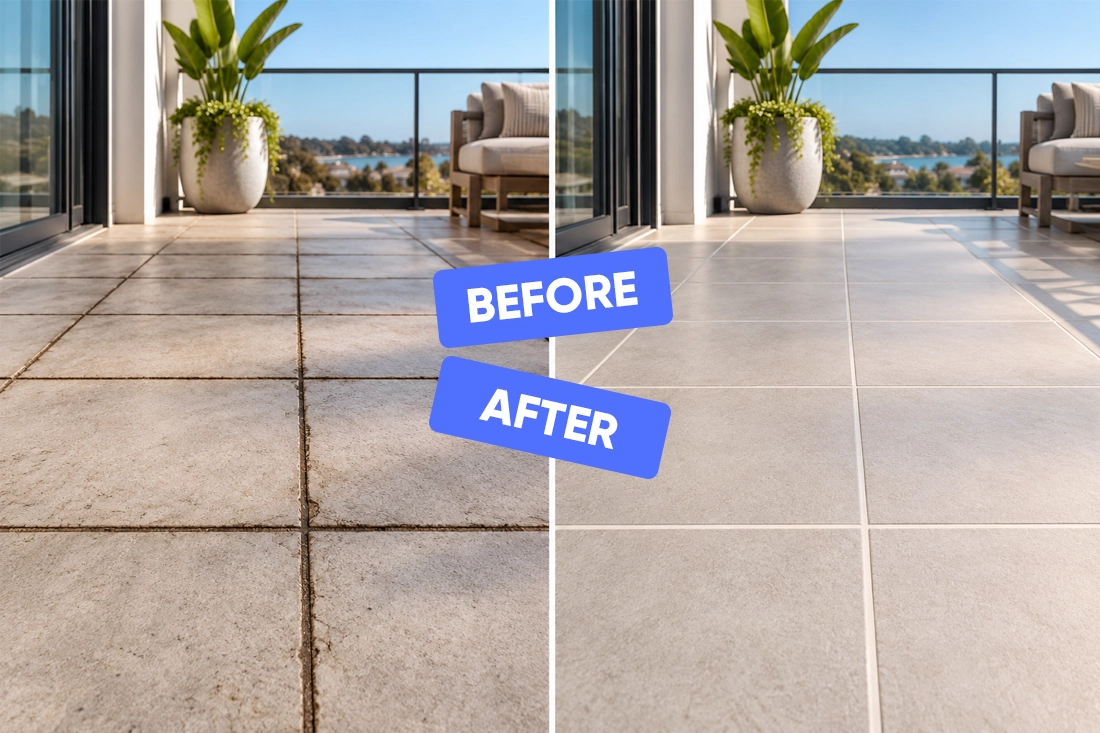 Balcony_Regrouting_Transformation Balcony Regrouting Before & After
